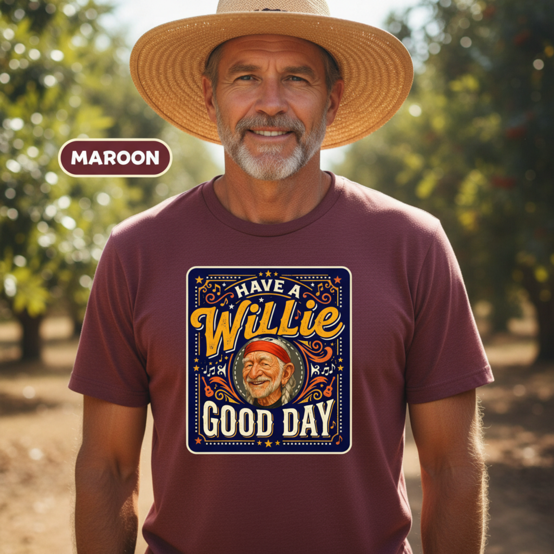 Have a Willie Good Day Shirt • Country Music Tee • Americana Graphic • Retro Western  • Southern Gift Idea • NuttyMerch Vintage Style