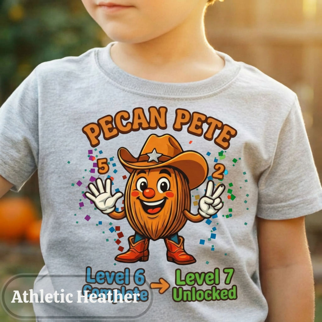 Kids Level 7 Birthday T-Shirt with Pecan Pete