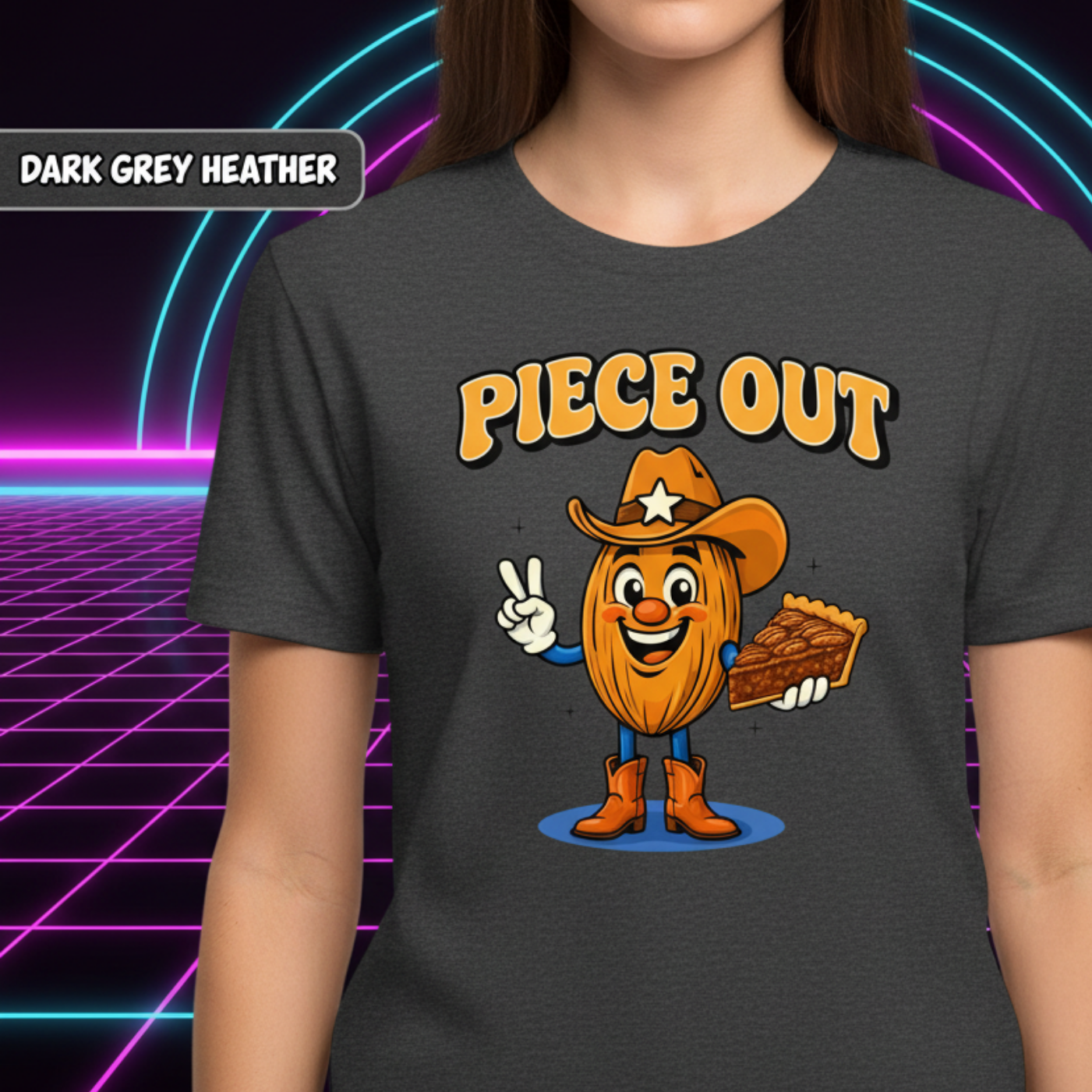 etro Peace Out shirt styled in warm dark grey heather