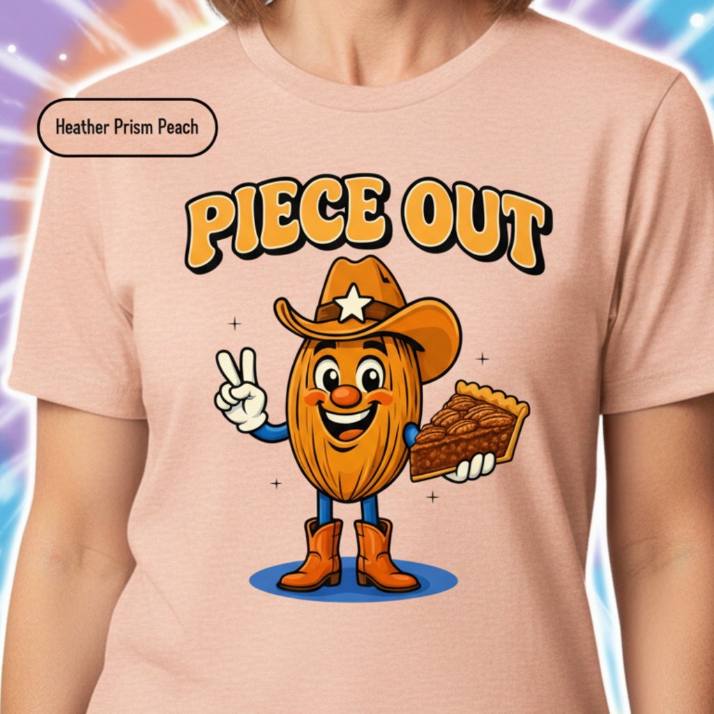 etro Peace Out shirt styled in warm Heather Prism Peach