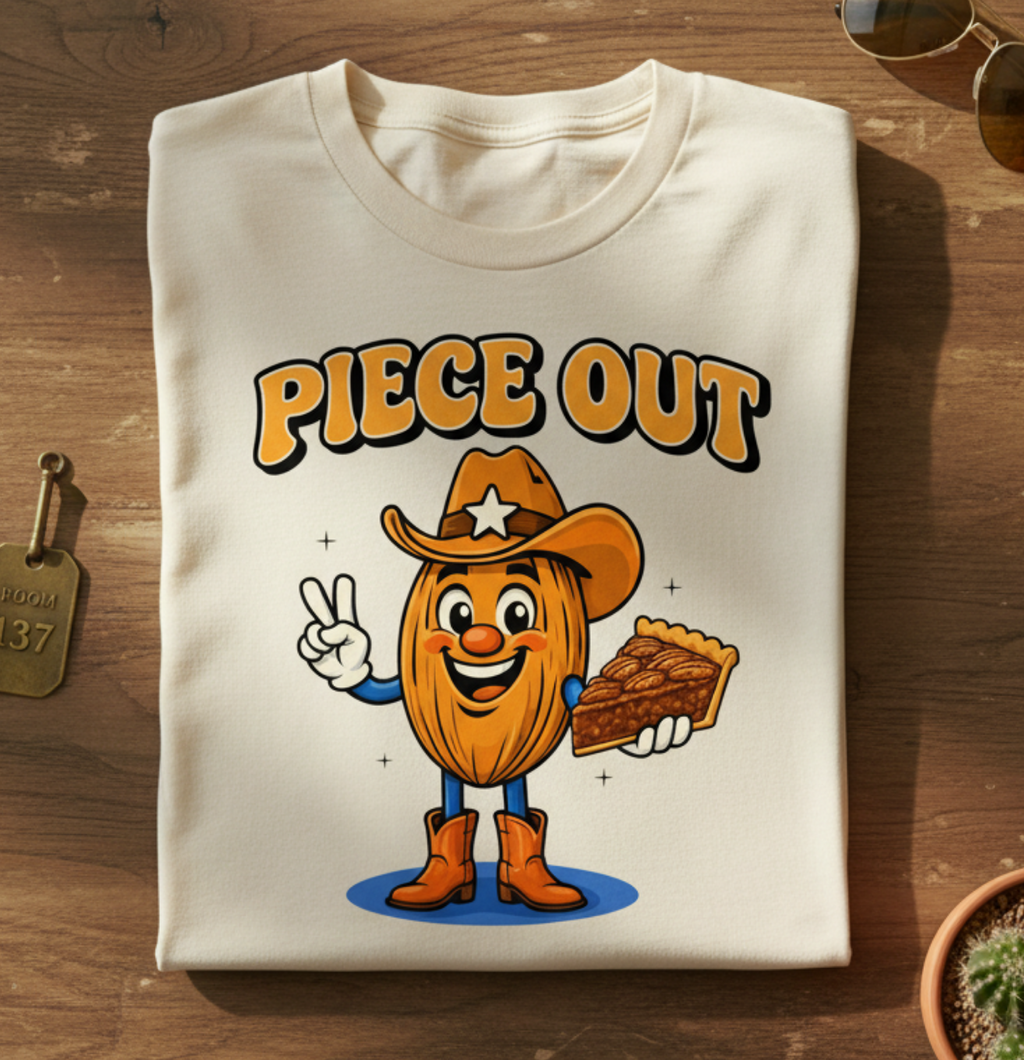 etro Peace Out shirt styled in warm neutral sand.