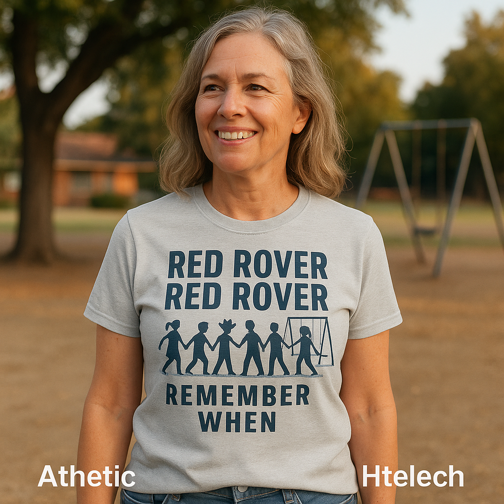 Red Rover Nostalgia T-Shirt – Retro Playground “Remember When” Design – NuttyMerch Nostalgia Collection