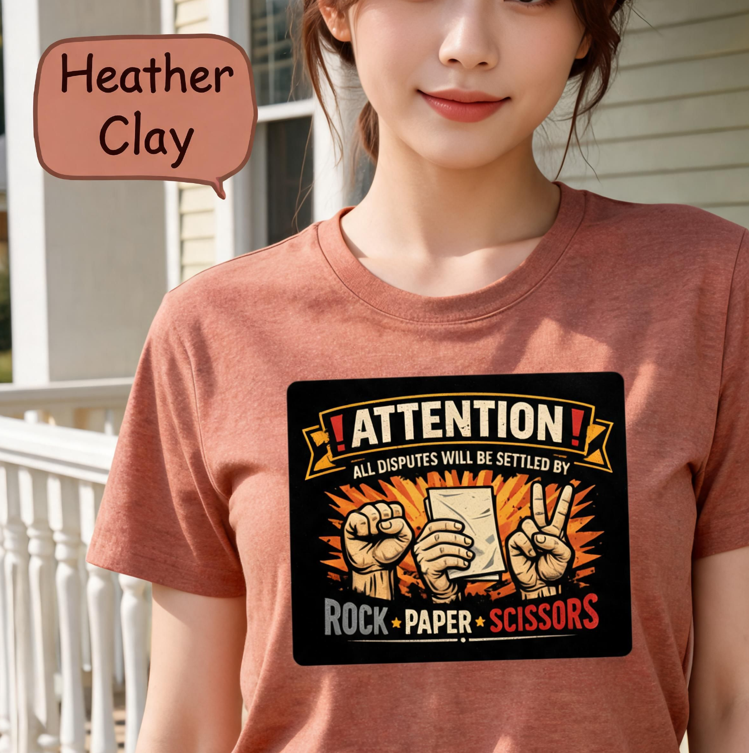 Attention! All Disputes Will Be Settled by Rock Paper Scissors  –  Bella Canvas Unisex T-Shirt