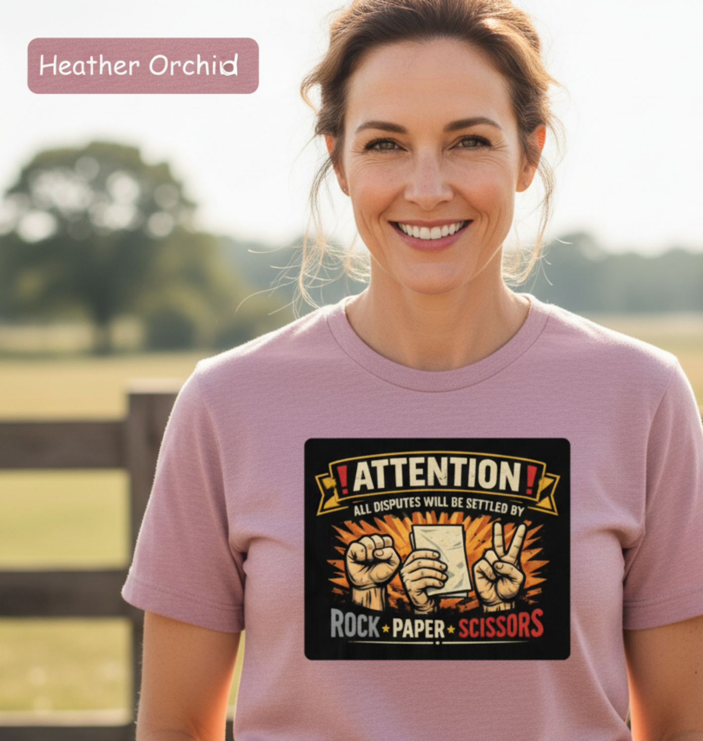 Attention! All Disputes Will Be Settled by Rock Paper Scissors  –  Bella Canvas Unisex T-Shirt