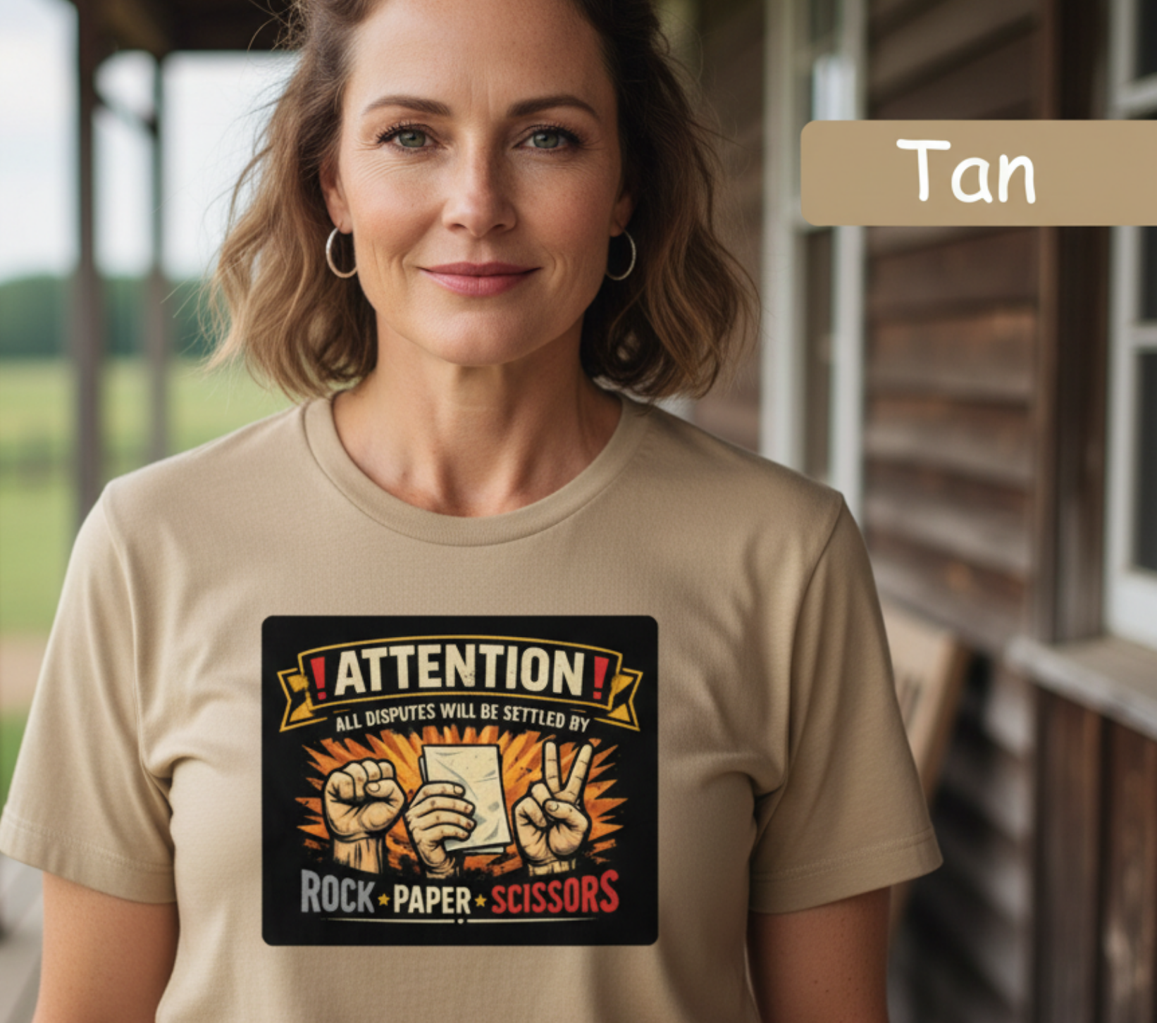 Attention! All Disputes Will Be Settled by Rock Paper Scissors  –  Bella Canvas Unisex T-Shirt