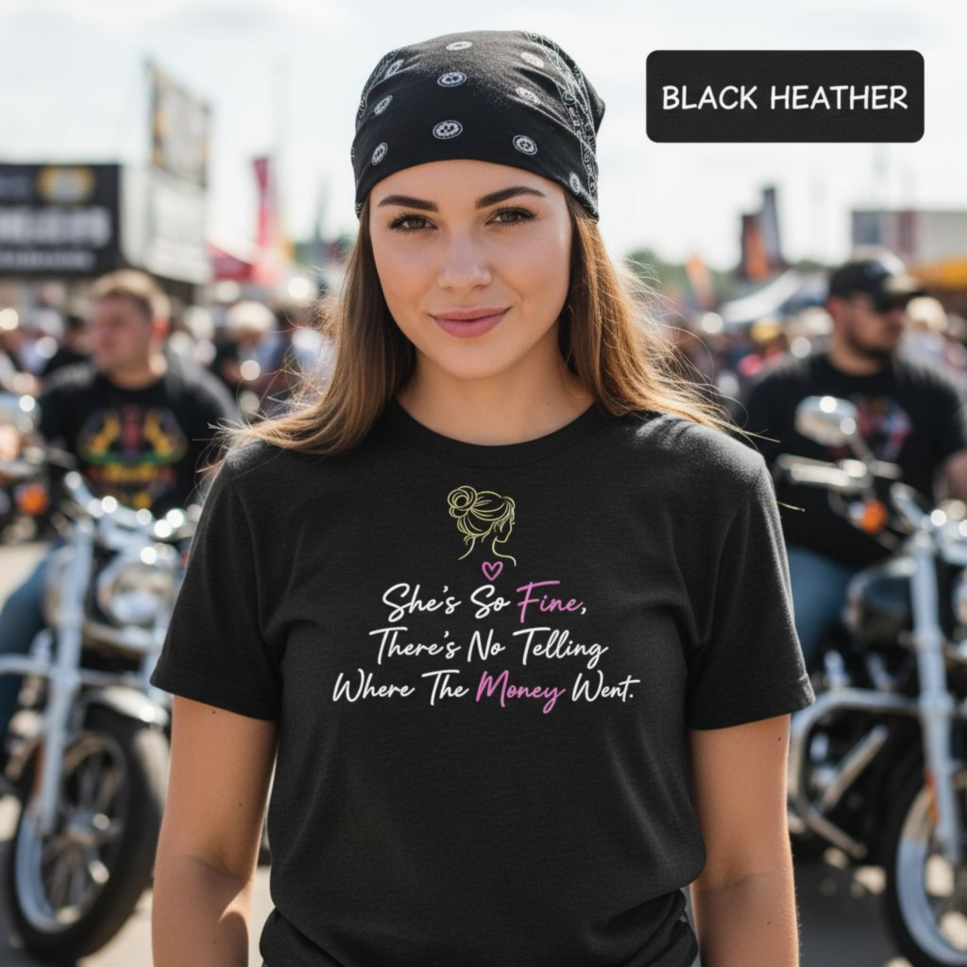 She's So Fine Unisex Minimalist Graphic Tee - Bella+Canvas 3001 Cotton Script T-Shirt