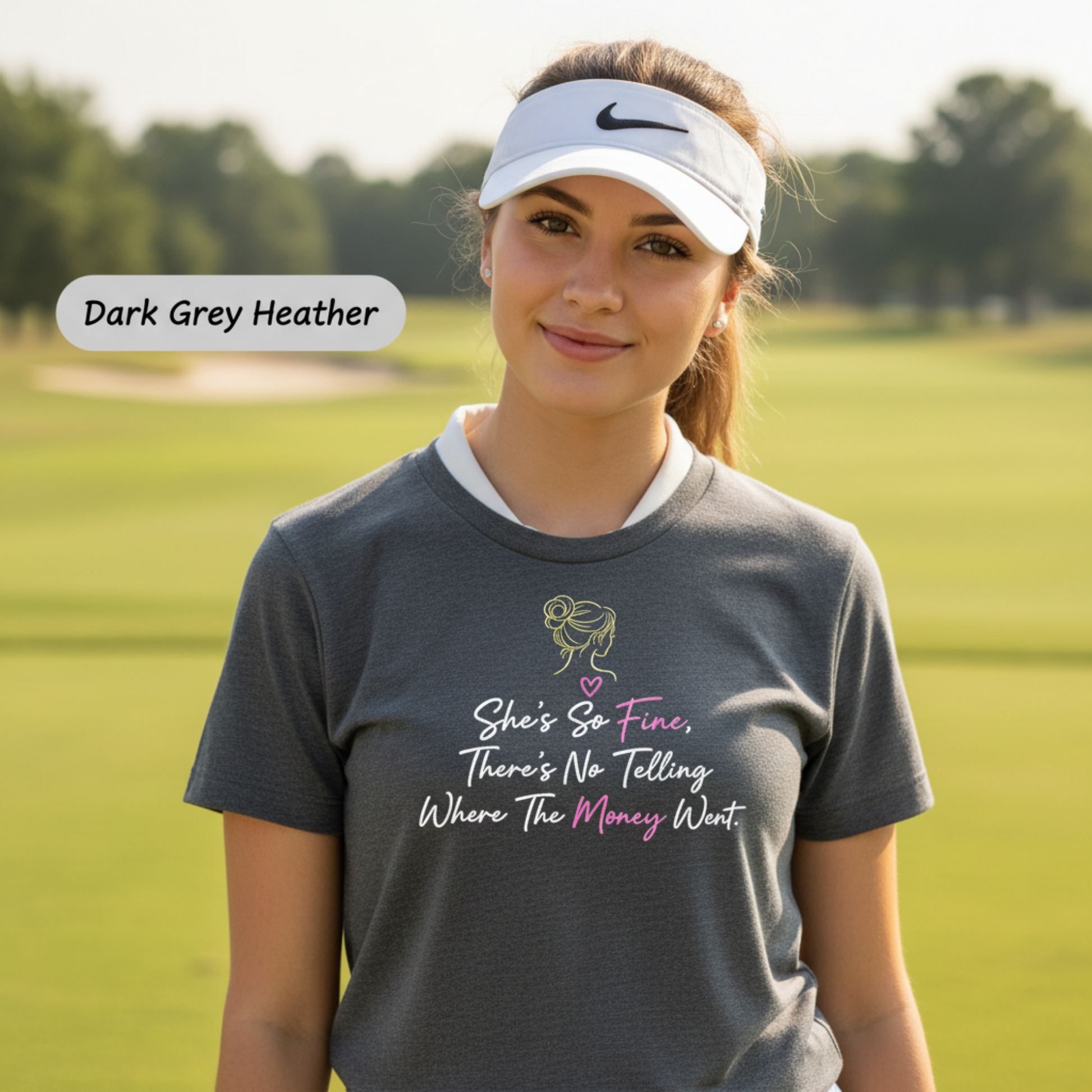 She's So Fine Unisex Minimalist Graphic Tee - Bella+Canvas 3001 Cotton Script T-Shirt
