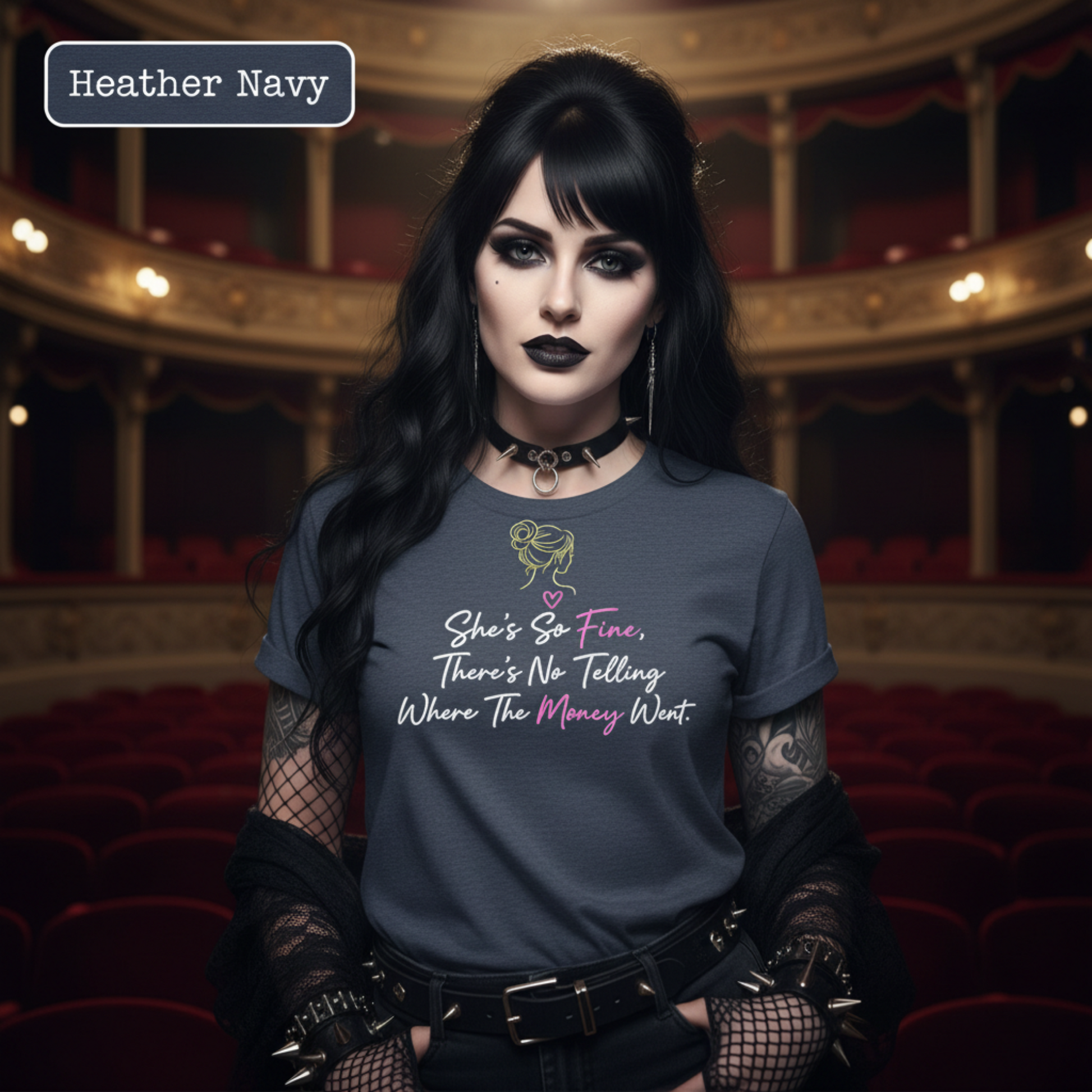 She's So Fine Unisex Minimalist Graphic Tee - Bella+Canvas 3001 Cotton Script T-Shirt
