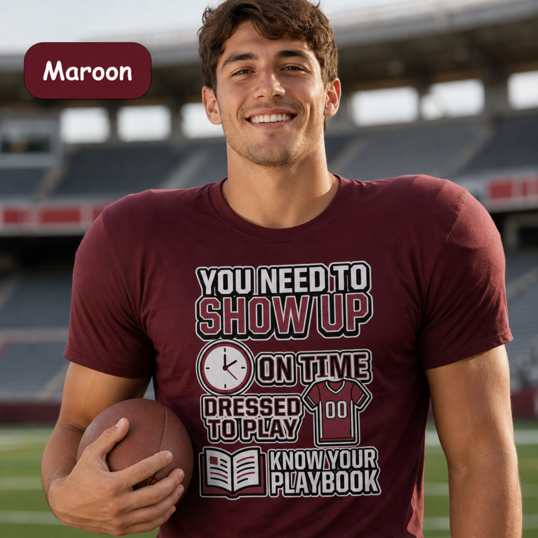 Show Up On Time Sports Shirt | Athlete Discipline Tee | Coach Practice Rules T‑Shirt | Teamwork Mindset Shirt | Game Day Motivation Tee