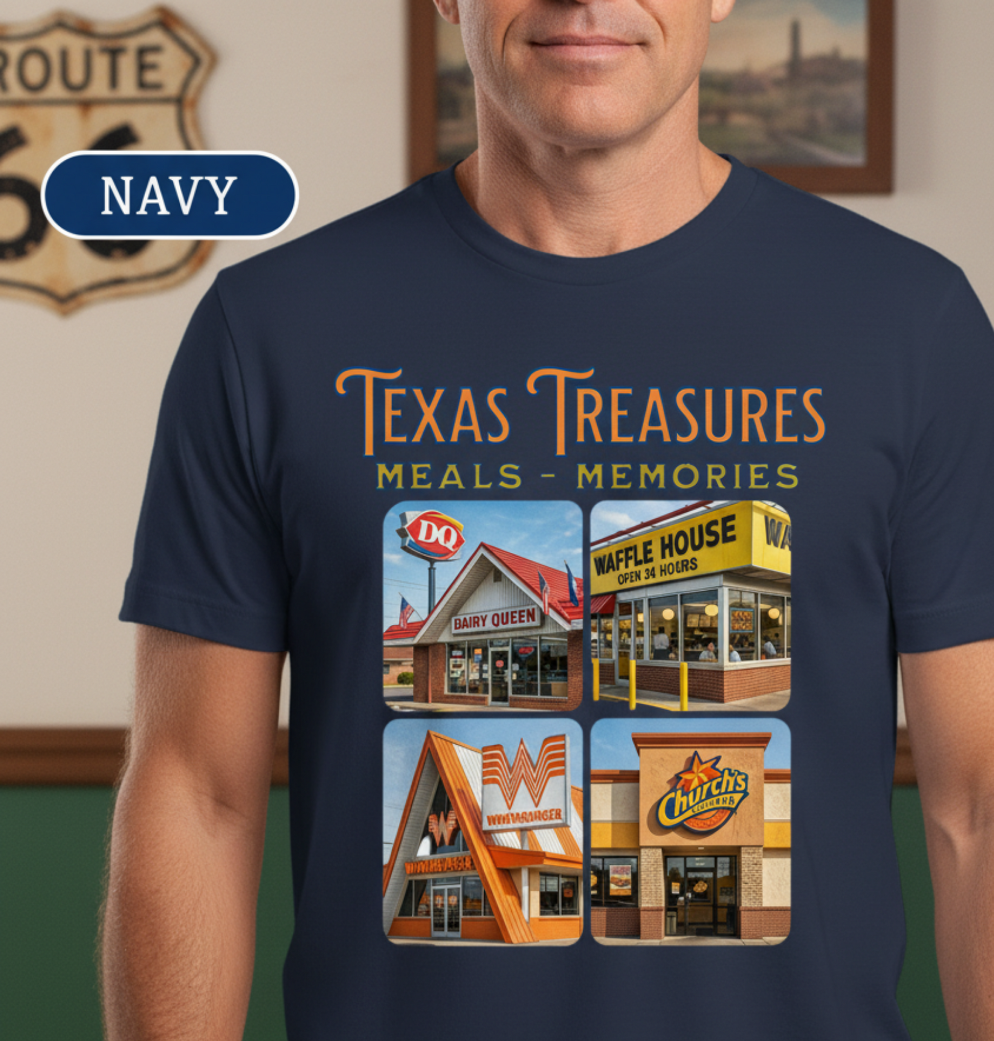 Texas Treasures Tee  |  Iconic Eateries  |  Road Trip  | Lone Star Favorites