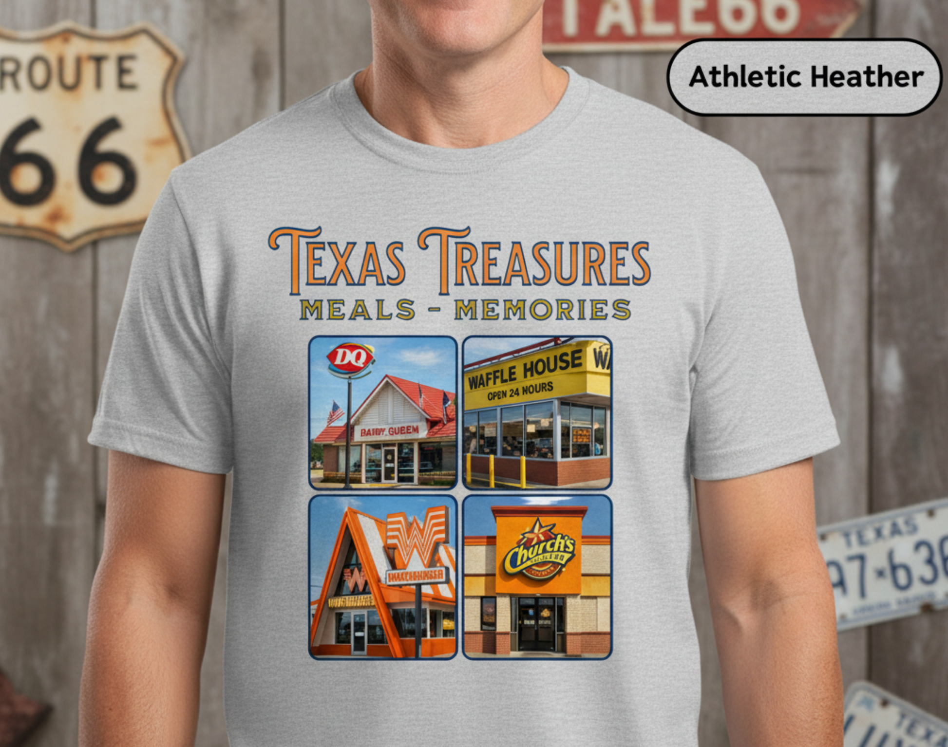 Texas Treasures Tee  |  Iconic Eateries  |  Road Trip  | Lone Star Favorites