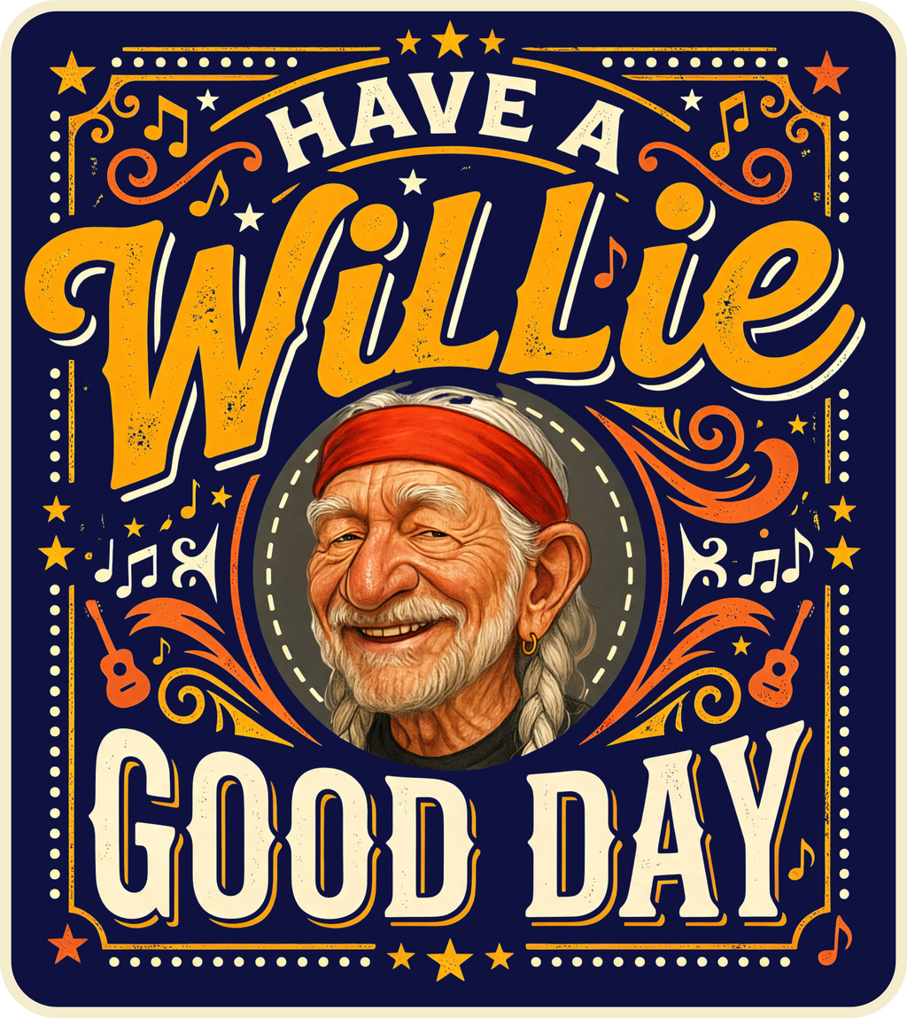 Have a Willie Good Day Mug • Country Music Coffee Cup • Retro Western Mug • Americana Gift Idea • Southern Humor Cup • NuttyMerch Vintage Style